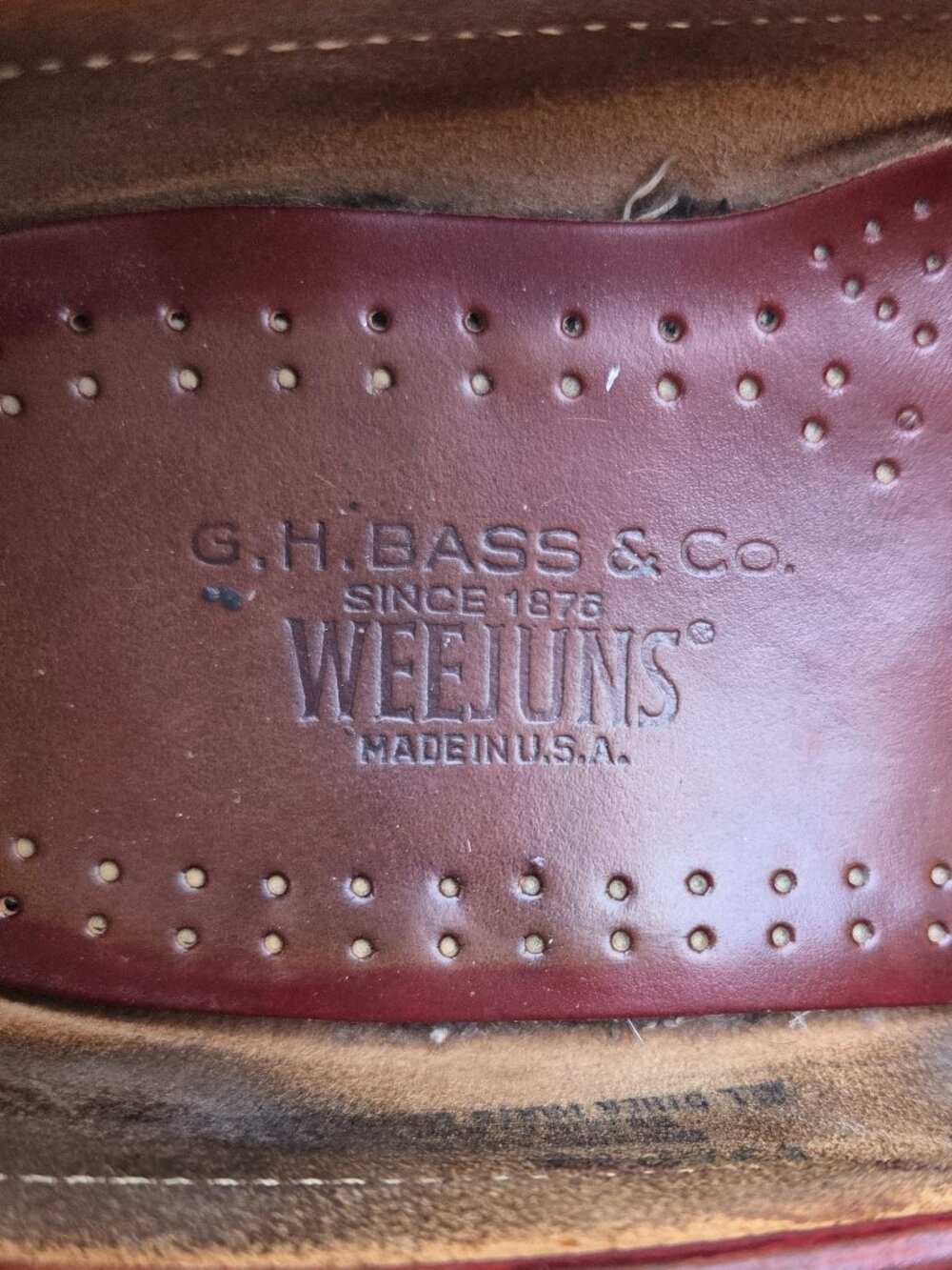 GH Bass & Co Weejuns Penny Loafers Dress Shoes Men 9 Burgundy Wine Leather USA